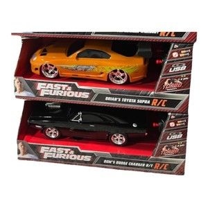 PACK OF TWO: Fast & Furious RC 1970 Dodge Charger R/T - Glossy Black